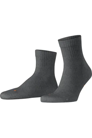 Falke Run Rib anatomische pluche zool duurzaam katoen functioneel garen sokken unisex grijs