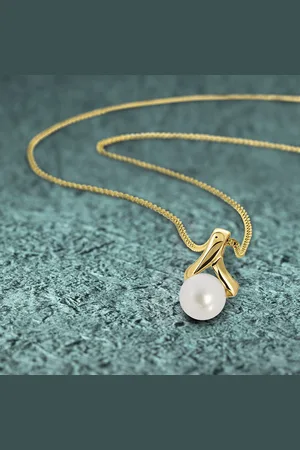 Miore Parel Ketting met Hanger Dames - Conflictvrije Edelstenen - 9 Karaat - Kleur - Handgemaakte Hoogwaardige Sieraden