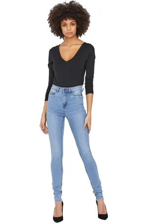 Noisy May Jeans Nmcallie Hw Skinny Jeans Vi059lb Noos 27010813 Light Blue Denim Dames
