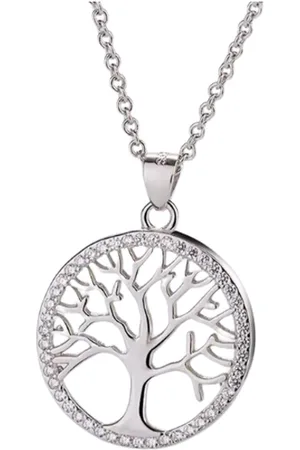 ASTRADAVI S925 Sterling Zilveren Sieraden - Hanger - Prachtige Zirkonia Levensboom Hanger Ketting
