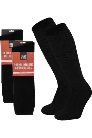 Heat Keeper 2 Paar thermo hoge sokken voor dames 36/41 - Wintersport kleding - Thermokleding - Winter knie kousen - Thermo sokken