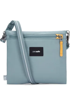 Pacsafe GO Crossbody Pouch - 3.5 L - RFID-blokkerend - Anti-diefstal Tas - Waterafstotend - Beveiligde Tas - Festival Tas - Reistas - Schoudertas - Turn & Lock Security Hooks - Veelzijdige Opbergtas - Gerecycled Polyester - Blauw (Fresh )