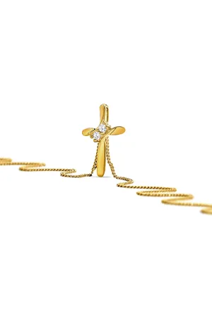 Miore Diamanten Kruis Ketting met Hanger Dames - Conflictvrije Edelstenen - 9 Karaat - Kleur - Handgemaakte Hoogwaardige Sieraden