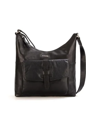 Spikes&Sparrow Leren Crossbodytas - Alabama - Zwart