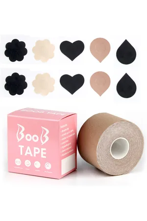 Merkloos Lichtbruine Boob Tape - Fashion tape - Nipple covers - Tepelplakkers - Tepelbedekkers - Bh tape - Borst tape - Inclusief Siliconen Tepel cover