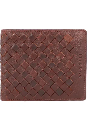 Bugatti Geweven portefeuille leer 12 cm