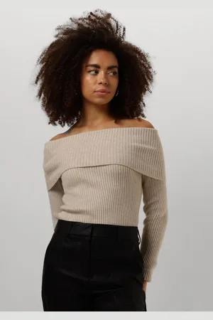 Minus Fame Off Shoulder Knit Pullover Truien & vesten Dames - Sweater - Hoodie - Vest-