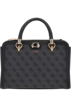 Guess Handtas Schoudertas Orlina Logo Society Satchel Antraciet