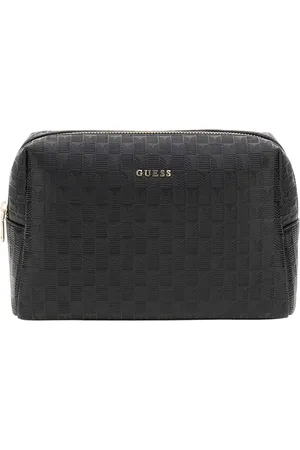 Guess Toilettas Large Top Zip Cosmetic Bag Zwart