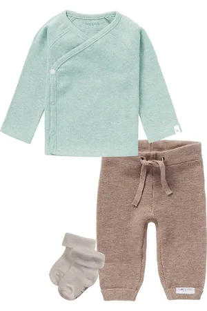Noppies Kledingset - 3 delig - Broek Grover - Overslagshirt Nanyuki Mint - 1 paar sokjes