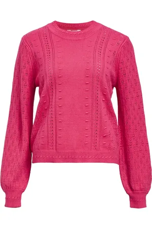 Object Object Trui Objinge L/s Re O-neck Knit Noos 23045726 Raspberry Sorbet Dames