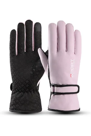 Merkloos 1-paar Ski handschoenen dames winter warm plus fluweel dikke waterdichte outdoor fietsen winddicht koudebestendig touchscreen katoenen handschoenen, sneeuw handschoenen winter warme handschoenen