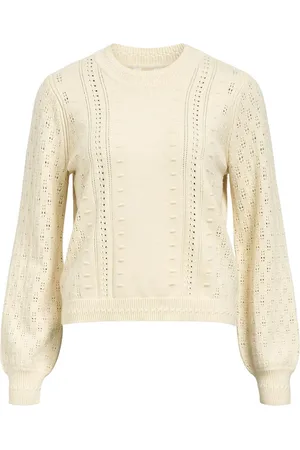 Object Object Trui Objinge L/s Re O-neck Knit Noos 23045726 Sandshell/melange Dames