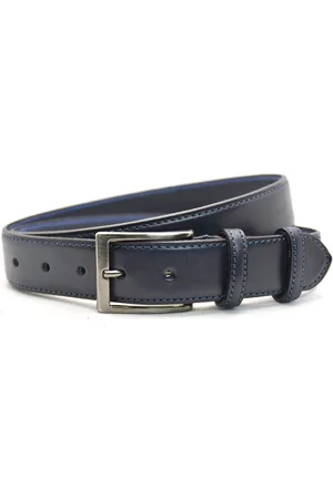 Timbelt Pantalon Riem blauw - Heren riem - Jeans & Pantalon riem - Blauwe riem - Riemmaat 115 cm - Totale lengte 130 cm