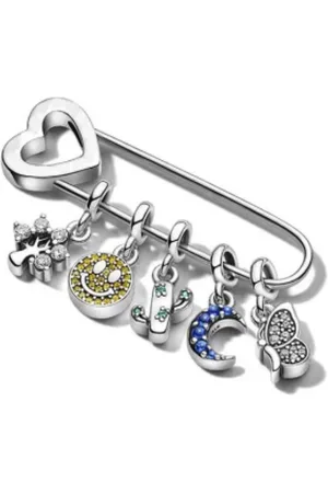 Merkloos Broche - Bedels - Hart - - 925 - Speld - Geschikt voor bedels - Pin - Plastron - Liefde - Sportsieraad - Armband - Sieraden - Sport - Teamkado
