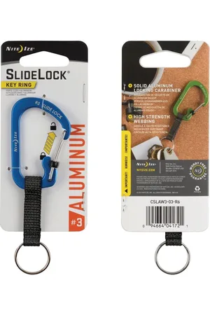 Nite Ize SlideLock Key Ring Aluminum - Blue