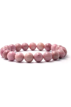 Bixorp Gems Rhodoniet Edelstenen Armband - Gepolijste Edelsteen Kralenarmband