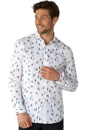 OppoSuits Lange Mouwen Overhemd Winter Sprinter - Heren Overhemd - Kerstshirt - Kerst