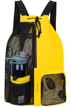 Merkloos Rugzak trekkoord -mesh Rugzak-strandtas Rugzak-grote Rugzak capaciteit met natte zak-Rugzak voor geschikt zwemmen surfen reisgymnastiek