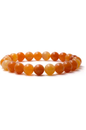 Bixorp Gems Oranje Aventurijn Edelstenen Armband - Gepolijste Edelsteen Kralenarmband
