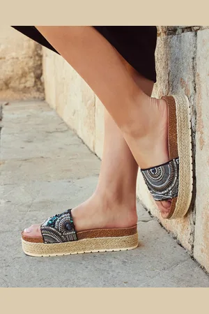 Buonarotti Dames Espadrilles, Slippers - - Imitatieleer