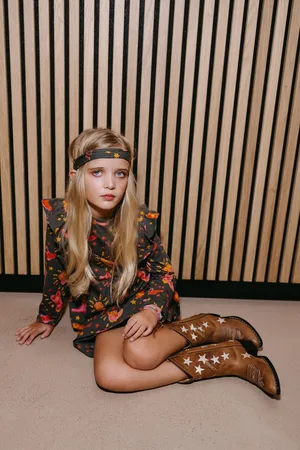 Bootstock Stars Brown Laarzen - Leer - Meisjes -