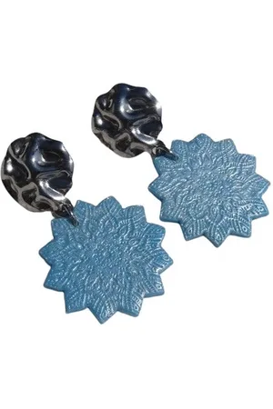 2 Love It Mandala Azuur - Oorbellen - Polymeerklei - Stainless steel - Afmeting - 5 x 3 cm - Lichtgewicht