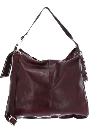 Campomaggi Leren Schoudertas Flat Shoulder Bag Rood