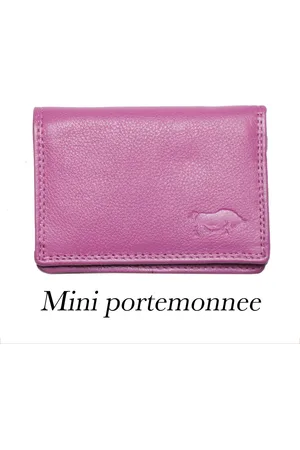 ARRIGO BELLO Dames Portemonnee Mini Leer - Dames Portemonnee Extra Klein