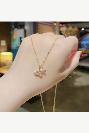 Fashion Jewelry |Dames Ketting|Valentijns cadeau| gift|verrassing|Vlinder|Diamant