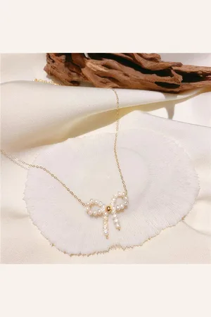 Fashion Jewelry |Dames Ketting|Valentijns cadeau| gift|verrassing|Vlinderstrikje|Parel