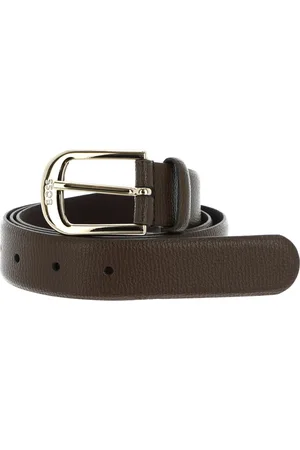 HUGO BOSS Leren Riem Anna Leather Belt W85 Donkerbruin