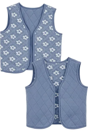 WE Fashion Meisjes reversible gilet met jacquard-dessin