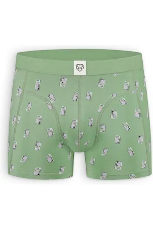 A-dam Calculator - Boxershort - Biologisch Katoen - Onderbroek - Ondergoed - Heren - Volwassenen - Groen - XXL