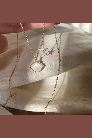Fashion Jewelry |Dames Ketting|Valentijns cadeau| gift|verrassing|ster|schelp