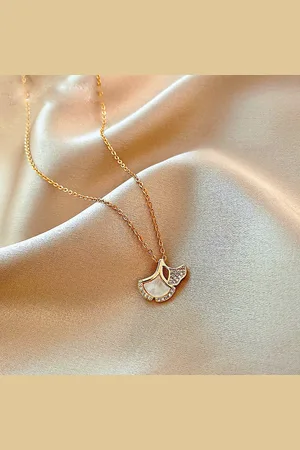 Fashion Jewelry |Dames Ketting|Valentijns cadeau| gift|verrassing|abrikozen bladeren