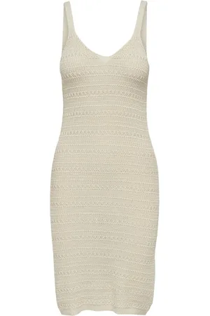 JDY Jacqueline de Yong Jurk tropica S/l V-neck Dress Knt 15320722 Birch Dames