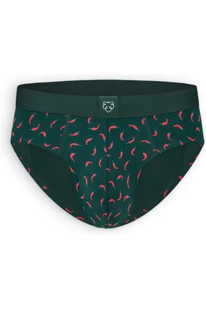 A-dam Red Peppers - Brief - Biologisch Katoen - Onderbroek - Ondergoed - Cadeau voor hem - Heren - Volwassenen - Groen - XXL