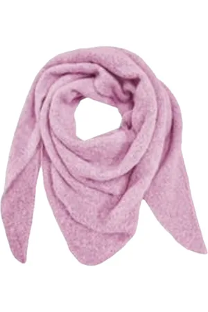 Merkloos Warme Driehoekige Wintersjaal - Roze - 195 x 80 cm (948846#)