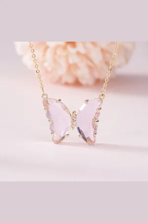 Fashion Jewelry |Dames Ketting|Valentijns cadeau| gift|verrassing|Pink|Vlinder