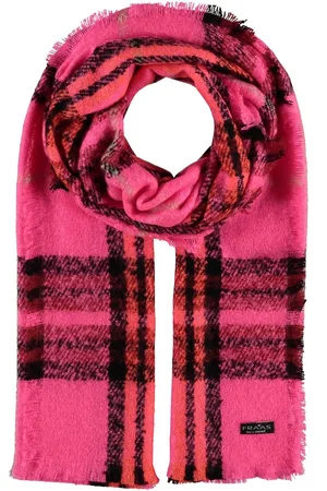 Fraas Sjaal Cashmink® stole with pattern Roze Veelkleurig