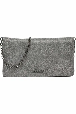 QS by s.Oliver Koppeling Schoudertas Clutch Zilverkleurig
