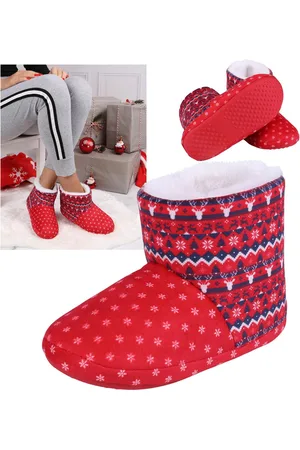 Produkt Kinderpantoffels/pantoffels met feestelijk patroon, antislip