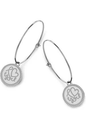 CO88 Celestial 8CE 70039 Stalen Oorringen - Ovaal 25 mm - I Love You