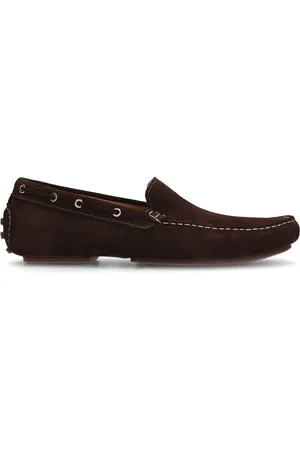 Manfield Heren - Bruine suède loafers
