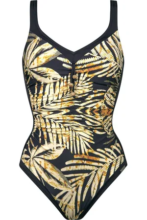 Charmline Seductive Leaves Badpak Black-Ivory 44 B