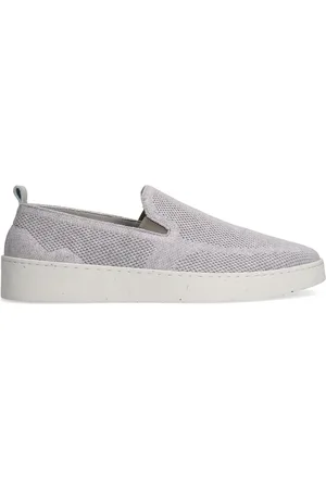 Manfield Heren - Grijze knit fabric loafers