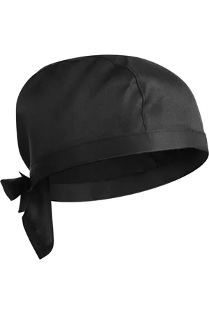 Merkloos Hoofddoek Bandana Cap voor keuken koken BBQ - zwart