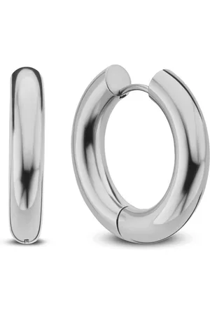CO88 Oorbellen Dames - Stalen Oorringen - Glad - ??24,5mm - 5mm Buisdikte - Scharnier - - 8CE-70433