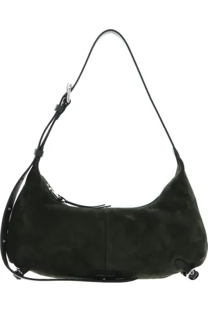 Coccinelle Leren Schoudertas Abigail Suede B Shoulder Bag Donkergroen